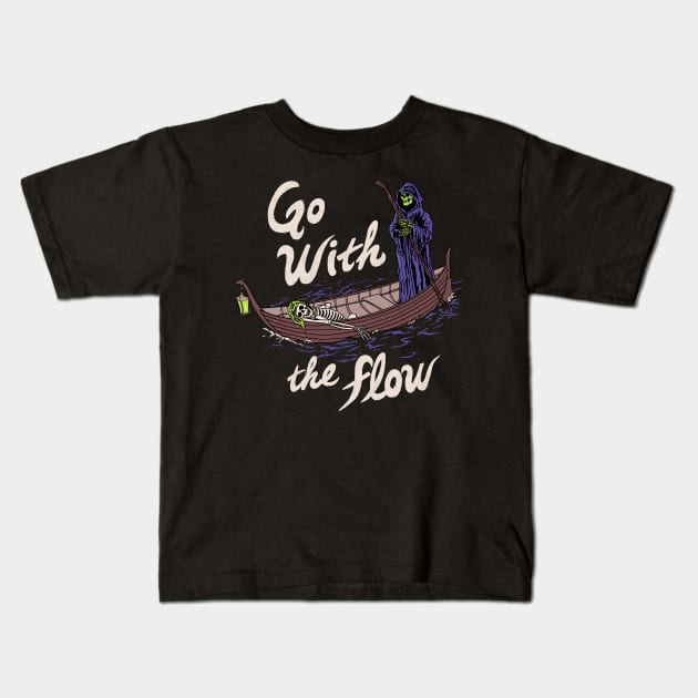 Go With The Flow Kids T-Shirt by Hillary White Rabbit